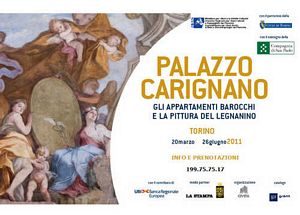 Locandina mostra di pittura di Legnanino a Palazzo Carignano Torino