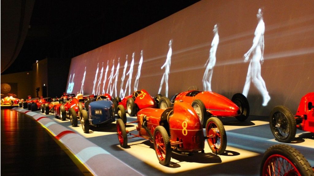 Auto storiche da competizione in esposizione al Museo dell'Auto di Torino
